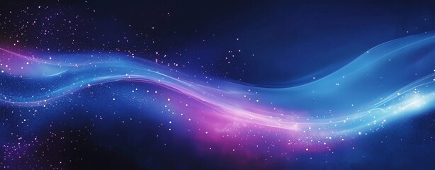 Fototapeta premium Galaxy Background with Purple and Blue Nebulas