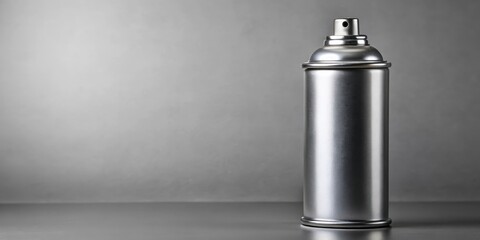 A close-up shot of an aerosol spray can , spray can, aerosol, metal, nozzle, pressurized, container, paint, graffiti, product
