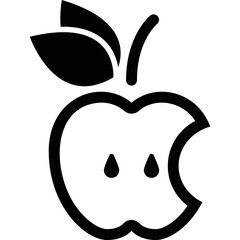 simple vector icon apple