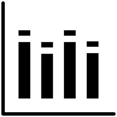 Graph Glyph Icon, Business Infographic Glyph Icon, Growing Graph Glyph Icon, Statistic Graph.