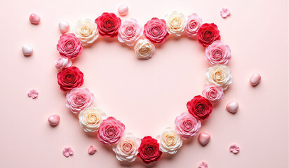 Obraz premium Rose Heart Valentine's