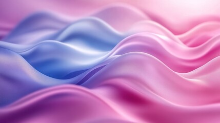 Obraz premium Abstract pink and blue wavy silk fabric texture.