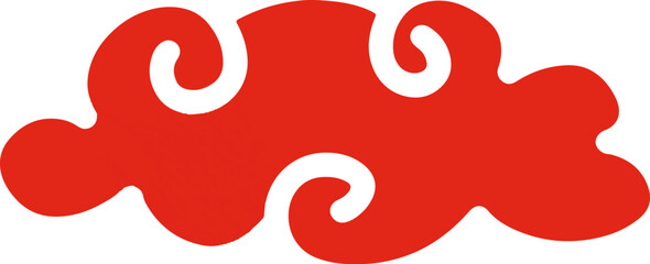 Happy Chinese new year 2025 clip art. Year of the snake with Chinese pattern, gold hanging lantern, fan, envelope