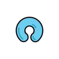 pillow icon vector design template elegant style