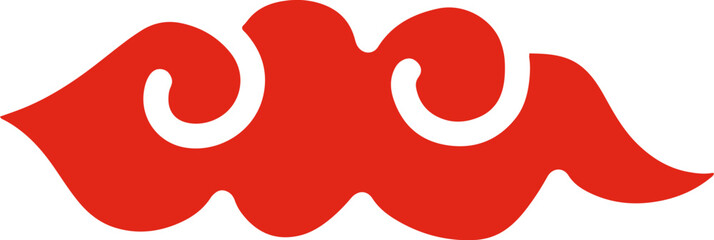 Happy Chinese new year 2025 clip art. Year of the snake with Chinese pattern, gold hanging lantern, fan, envelope