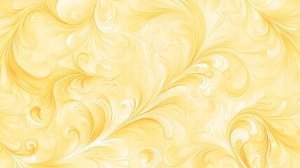 Swirling yellow floral pattern.