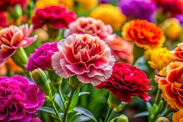 Cartoon Nurse Carnations, Deep Focus, Stems
