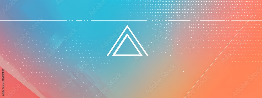 Aufkleber abstract geometric gradient backdrop.