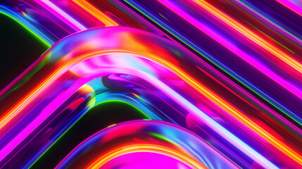 Futuristic Dynamic Vibrant Glowing Neon Light and Flowing Gradient Background
