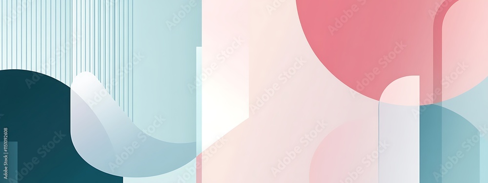 Aufkleber abstract background with pastel colors and geometric shapes.
