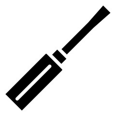 Screw Driver Icon, Black And White Glyph Icon Vector
