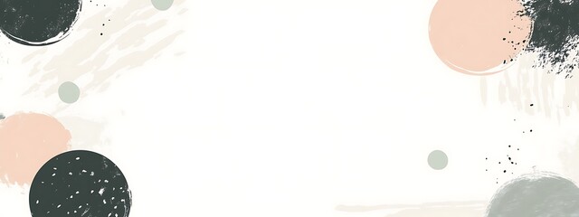 Abstract painted circles and strokes.