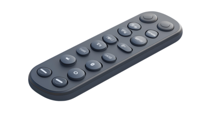 Modern Sleek Dark Gray Remote Control Device Buttons Technology