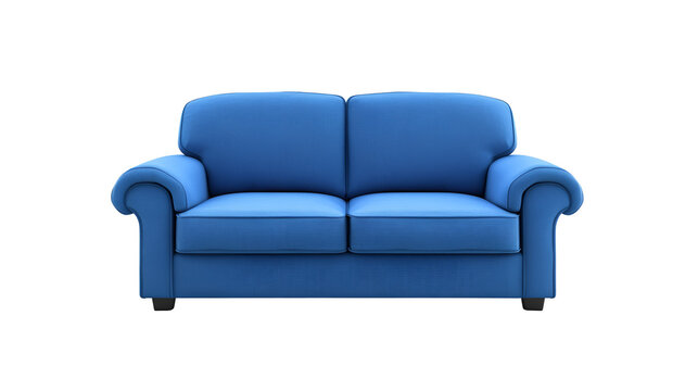 Blue Sofa Furniture Modern TwoSeater Couch Design Interior