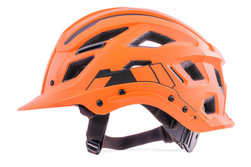 Bright Orange Safety Helmet for Mountain Biking and Extreme Sports with Adjustable Straps and Ventilation