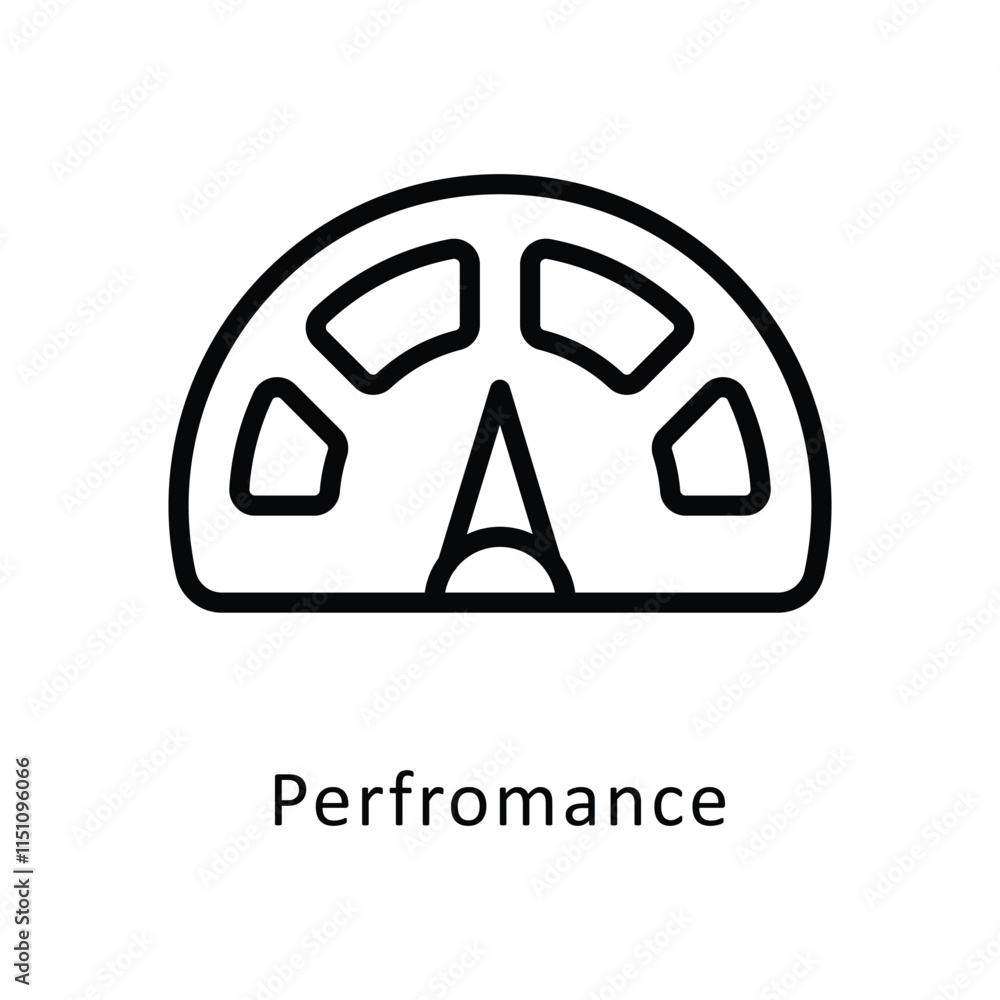 Poster perfromance vector outline icon. eps 10 file