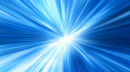 Fototapeta premium Blue light burst background.