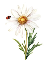 Fototapeta premium ladybird on daisy