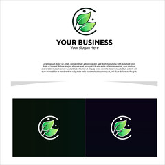 logo designs concept, A clean and simple design featuring a bite taken from a leaf, sleek green hues, modern line art, and elegant for your company