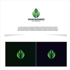 logo designs concept, A geometric leaf symbol with sharp clean lines, bold greens with a hint of white, modern and professional for your company