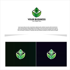 logo designs concept, A clean and simple design featuring a bite taken from a leaf, sleek green hues, modern line art, and elegant for your business