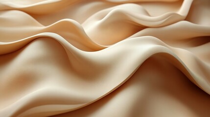 Obraz premium Abstract Beige Fabric Draped in Soft Waves
