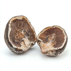 2.5 raw shiitakes on white