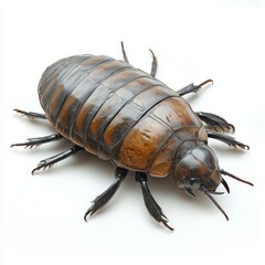 3D illustration of a blattodea on an isolated white background