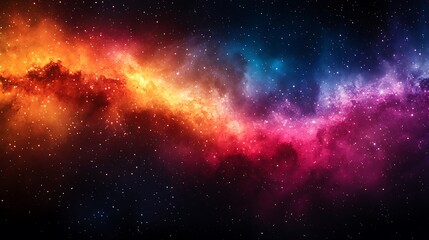Fototapeta premium Cosmic Nebula Colorful Starscape Stellar Dust Clouds