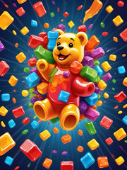 Obraz premium teddy bear of the stars