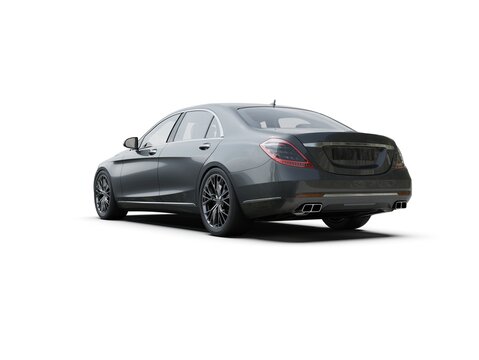 3d render: Car White Blank Template, 3d White Car Icon