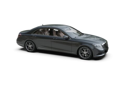 3d render: Car White Blank Template, 3d White Car Icon
