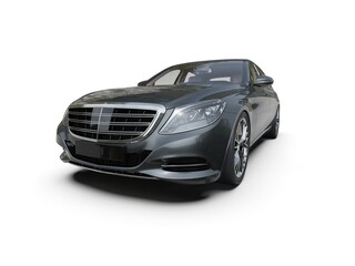 3d render: Car White Blank Template, 3d White Car Icon