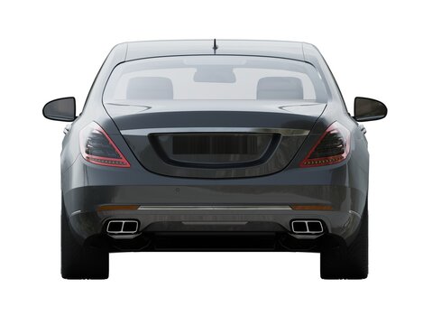 3d render: Car White Blank Template, 3d White Car Icon