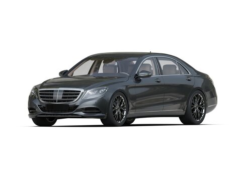 3d render: Car White Blank Template, 3d White Car Icon