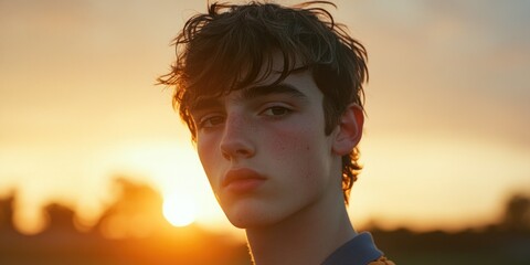 Man with introspective expression