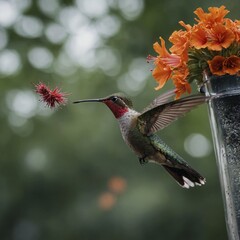 Fototapeta premium How do hummingbirds adapt to urban environments?