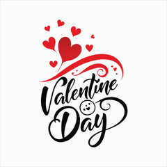 Happy Valentines Day typography vector illustration