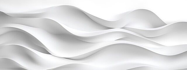 Obraz premium Wavy white smooth abstract.