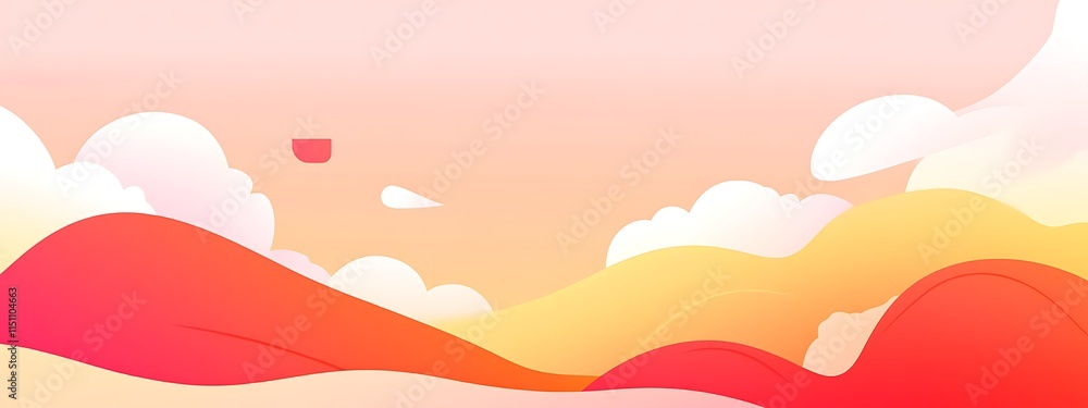 Poster abstract wavy gradient background.