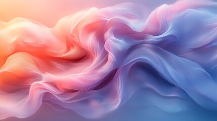 Obraz premium Abstract Pastel Waves Flowing Seamlessly Together