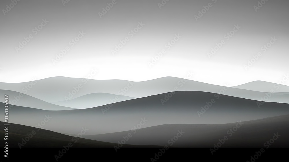 Aufkleber gradient mountain range.
