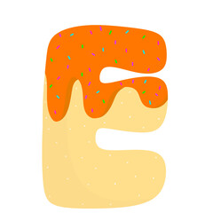 English donut letters cute clipart 