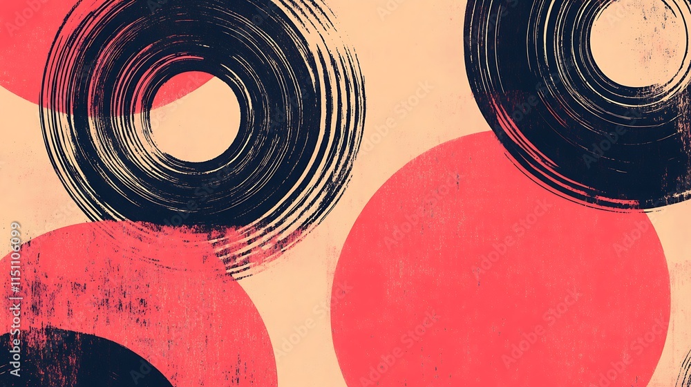 Poster abstract circles pattern.