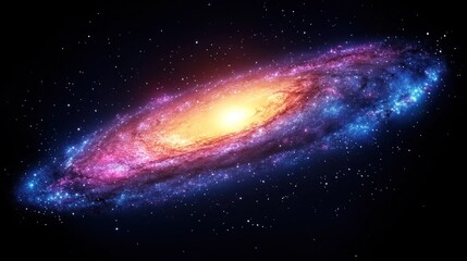 Fototapeta premium Colorful spiral galaxy in space.