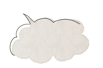 くすみカラーのシンプルな水彩風の吹き出し