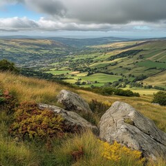 Stoodley Pike view toward Todmorden.