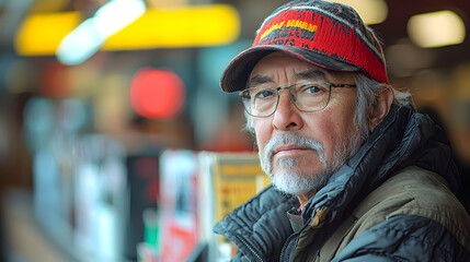 Man in Cap and Glasses