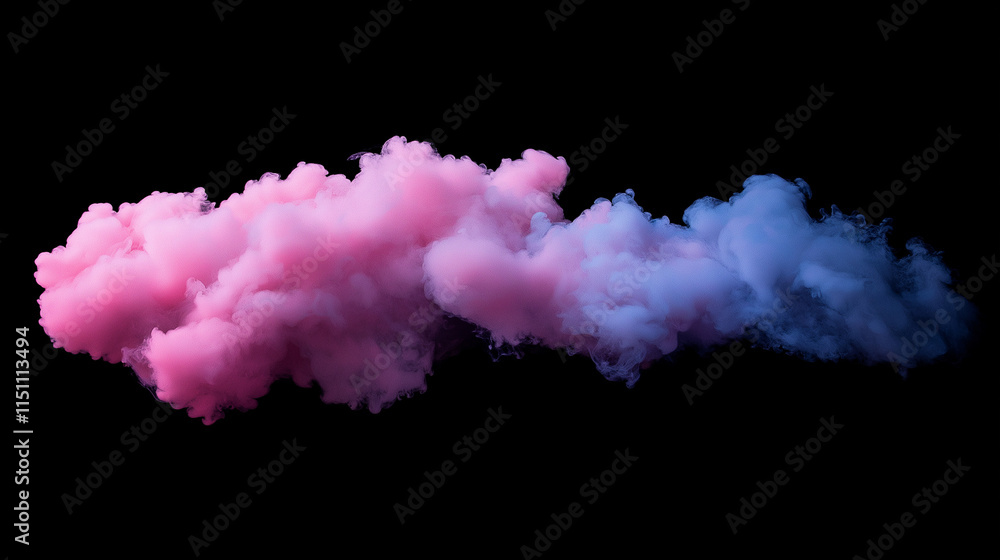 Aufkleber colorful neon smoke and ink particles in dark space – high-contrast gradient and dynamic splashing e