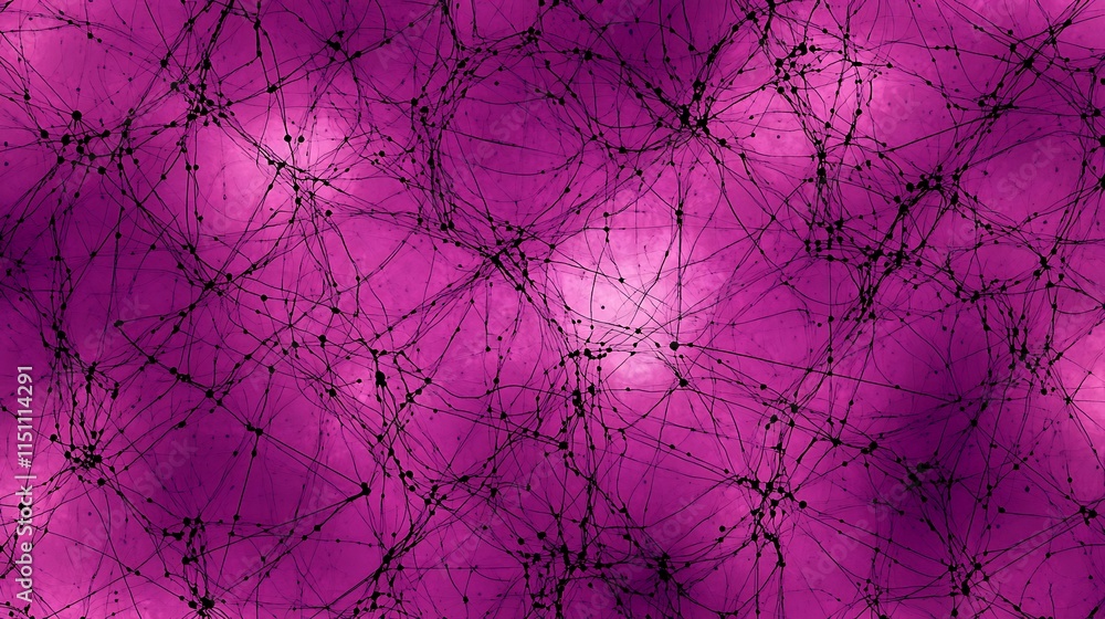 Poster abstract network with pink gradient.